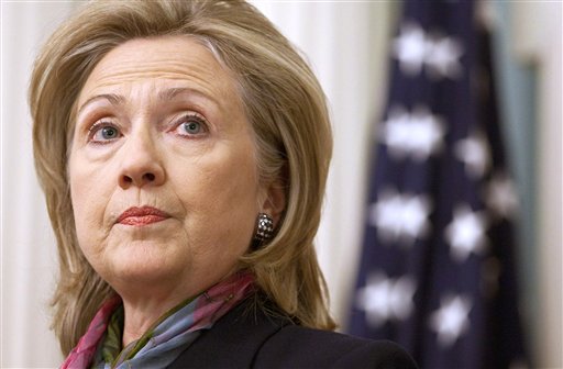 
 Secretary of State Hillary Rodham Clinton makes a statement on the Wikileaks document release, Monday, Nov. 29, 2010, at the State Department in Washington. (AP Photo/Evan Vucci)
 