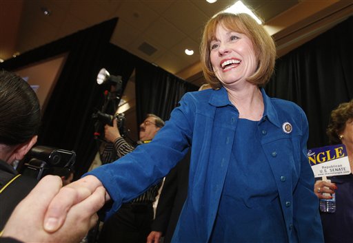 after winning the Nevada Republican U.S. Senate primary election race ...