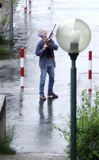 
 The provided by Slovakian Daily SME on Monday, Aug. 30, 2010 shows a man that SME identified as the gunman who killed six people and wounded at least nine in an attack in a neighborhood of Bratislava and then committed suicide. The attacker, armed with a machine gun and two pistols, could not immediately be identified and his motive was not known, said police chief Jaroslav Spisiak. (AP Photo/DAILY SME) ** SLOVAKIA OUT **
 