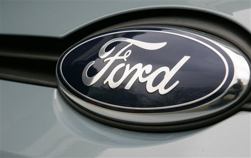 
 FILE - In this file photo made March 16, 2009, the Ford Motor Co. logo is seen on a car in Cologne, Germany. Ford Motor Co. said Wednesday, Sept. 1, 2010, its U.S. auto sales dipped 5 percent in August compared with July as consumers continued to hold off on big purchases. (AP Photo/Hermann J. Knippertz, file)
 