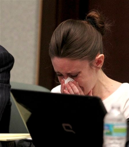 casey anthony trial. Casey Anthony cries as trial