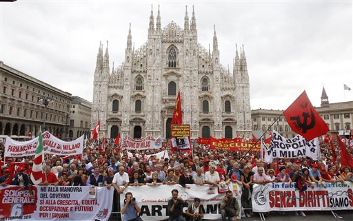 , Italy, Tuesday, Sept. 6, 2011. A strike by Italys largest labor ...