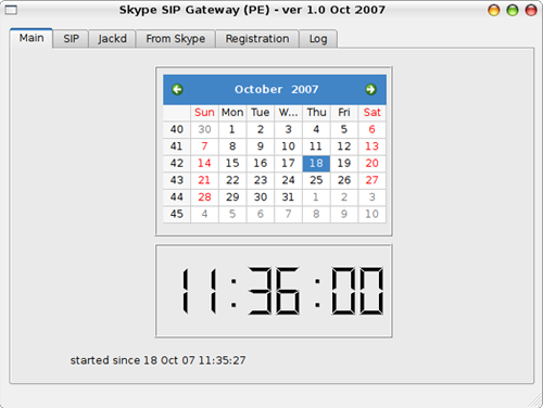Zhink Skype-to-SIP Gateway Screenshot
