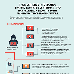 The Multi-State Information Sharing & Analysis Center (MS-ISAC) has released a Security Event Primer Whitepaper on Malware.