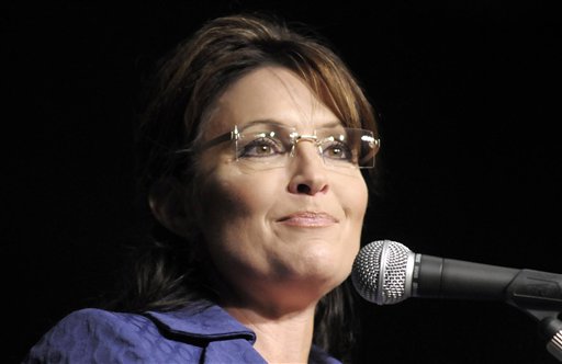 
 FILE - In this Sept. 15, 2010 file photo, former Alaska Governor Sarah Palin appears as the featured speaker at the Oklahoma Council of Public Affair's annual Liberty Gala at the Convention Center in Tulsa, Okla. The former vice-presidential candidate was in the ABC ballroom Monday, Sept. 27, 2010 to cheer on her daughter Bristol, who is a contestant on ABC's 'Dancing With the Stars.' (AP Photo/Brandi Simons, File)
 