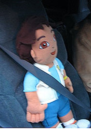 
 In this Nov. 29, 2010 photo released by the Washington State Patrol, a stuffed Diego doll, from the �go, Diego, go� Nickelodeon television show, sits in the passenger seat of a driver's car near Seattle. The State Patrol says troopers in the Seattle area were recently pulling over high occupancy lane violators _ people driving alone in a lane intended for vehicles with two or more occupants_when the odd 'passenger' drew one trooper's notice. The unidentified driver said he was late for work, so he drove off with his daughter's doll so he could use the HOV lane. He was cited for the violation. (AP Photo/Washington State Patrol)
 