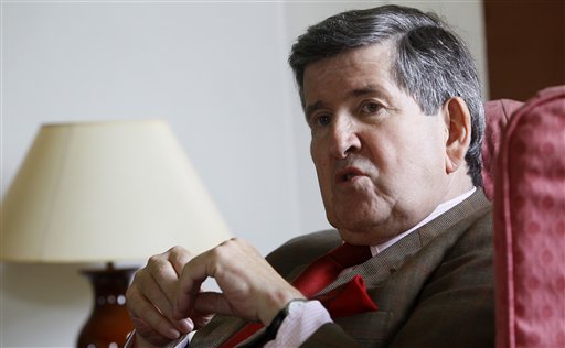 
 In this photo taken Thursday, Sept. 9, 2010, Lord Camoys speaking to the Associated Press at his country seat in Stonor, England. (AP Photo/Alastair Grant)
 