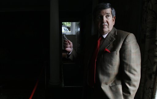 
 In this photo taken Thursday, Sept. 9, 2010, Lord Camoys speaking to the Associated Press at his country seat in Stonor, England. (AP Photo/Alastair Grant)
 
