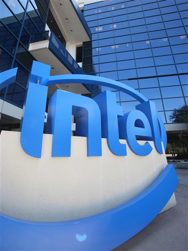 
 FILE - In this file photo taken July 12, 2010, the exterior of Intel Corp. headquarters is shown, in Santa Clara, Calif. German chipmaker Infineon Technologies AG is selling a unit that makes products for wireless telephones to California's Intel Corp. in a $1.4 billion cash deal, the companies said Monday, Aug. 30. (AP Photo/Paul Sakuma, file)
 
