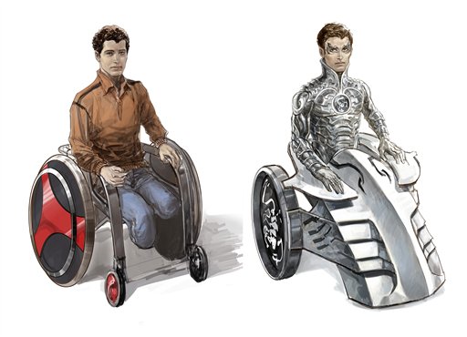 
 In this artwork provided by Liquid Comics, LLC, the 'Sliver Scorpion' is shown. The new superhero is Muslim, who loses his legs in a tragic landmine accident and must learn to come to terms with the reality of his disability while learning to use his newfound power to fight for social inclusion, equity and justice. The 'Silver Scorpion' is the first cross-cultural superhero with disabilities created by bringing together Syrian and American youth with disabilities in Damascus, Syria as part of the Open Hands Initiative�s inaugural Youth Ability Summit. (AP Photo/Liquid Comics, L.L.C.) NO SALES
 