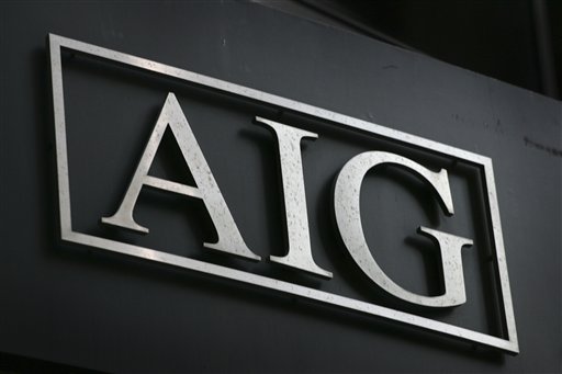 
 FILE - In this Sept. 17, 2008 file photo, the AIG logo is shown in New York. Government auditors on Thursday, Jan. 20, 2011 say taxpayers might be repaid in full for the bailout of insurance giant American International Group Inc. (AP Photo/Mark Lennihan, File)
 