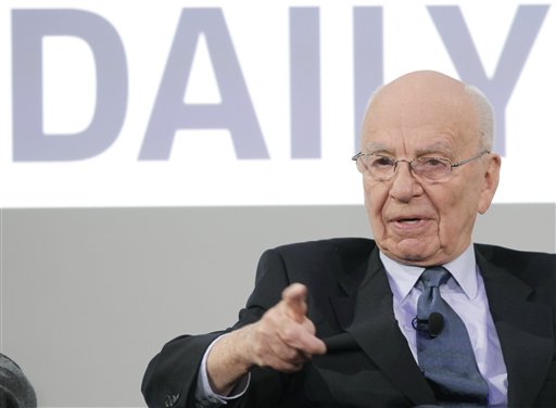 
 Rupert Murdoch, Chairman and CEO of News Corporation, attends the launch of The Daily, Wednesday, Feb. 2, 2011 in New York. The Daily is the world's first iPad-only newspaper. (AP Photo/Mark Lennihan)
 